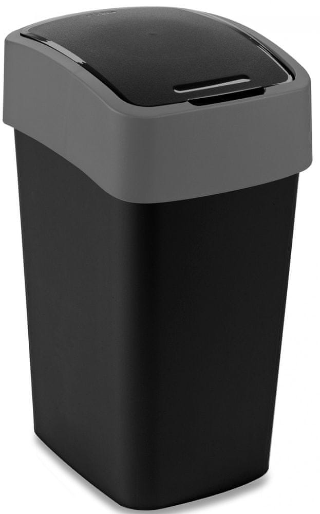 CURVER odpadkový kôš FLIP BIN 25l, čierny/strieborný